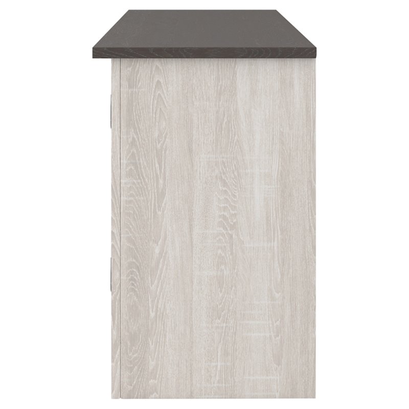 Bowery Hill Modern / Contemporary Glass White Finish 60