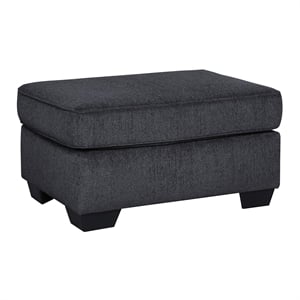 Bowery Hill Modern / Contemporary Fabric Gray Finish Ottoman