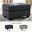 Bowery Hill Modern / Contemporary Fabric Gray Finish Ottoman