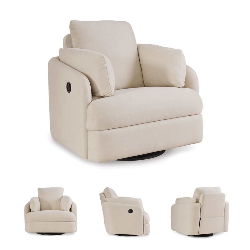 Bowery Hill Modern / Contemporary Fabric Gray Finish Ottoman