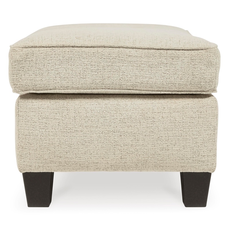 Bowery Hill Modern / Contemporary Fabric Beige Finish Ottoman