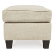 Bowery Hill Modern / Contemporary Fabric Beige Finish Ottoman