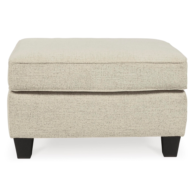 Bowery Hill Modern / Contemporary Fabric Beige Finish Ottoman
