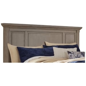 Bowery Hill Modern Wood Queen Panel Headboard in Light Gray Finish