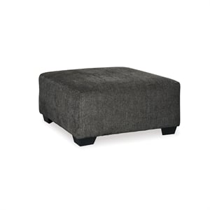 Bowery Hill Contemporary Fabric Gray Oversized Accent Ottoman