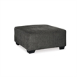 Bowery Hill Contemporary Fabric Gray Oversized Accent Ottoman