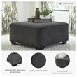 Bowery Hill Contemporary Fabric Gray Oversized Accent Ottoman