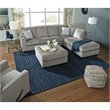 Bowery Hill Contemporary Fabric Gray Oversized Accent Ottoman