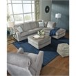 Bowery Hill Contemporary Fabric Gray Oversized Accent Ottoman