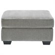 Bowery Hill Contemporary Fabric Gray Oversized Accent Ottoman