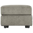 Bowery Hill Contemporary Fabric Gray Oversized Accent Ottoman