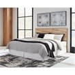 Bowery Hill Contemporary Wood King Panel Headboard in Tan/Golden Rustic
