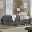 Bowery Hill Modern Engineered Wood Twin Mates Bed in Pebble Pine
