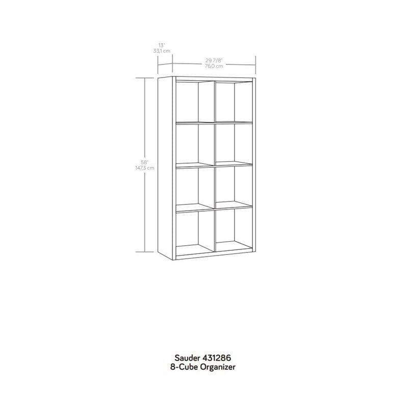 Bowery Hill Modern Engineered Wood 8-Cube Organizer in Mystic Oak