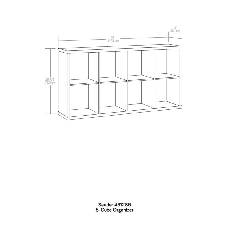 Bowery Hill Modern Engineered Wood 8-Cube Organizer in Mystic Oak