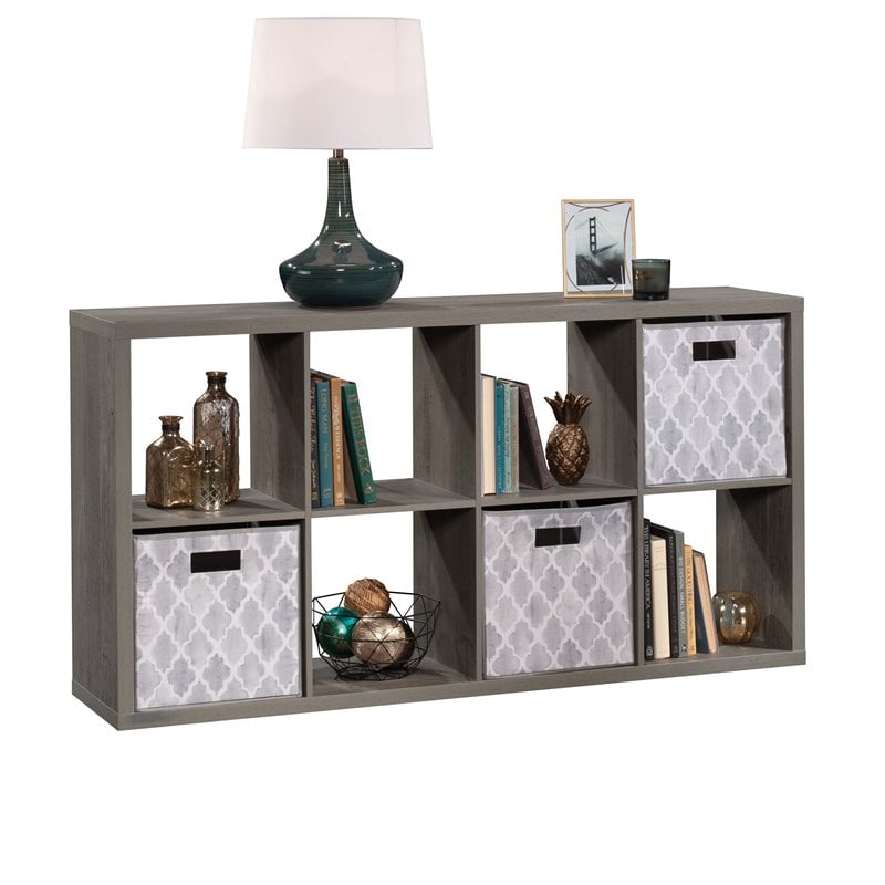 Bowery Hill Modern Engineered Wood 8-Cube Organizer in Mystic Oak