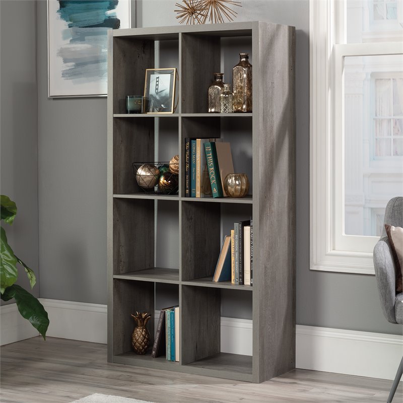 Bowery Hill Modern Engineered Wood 8-Cube Organizer in Mystic Oak