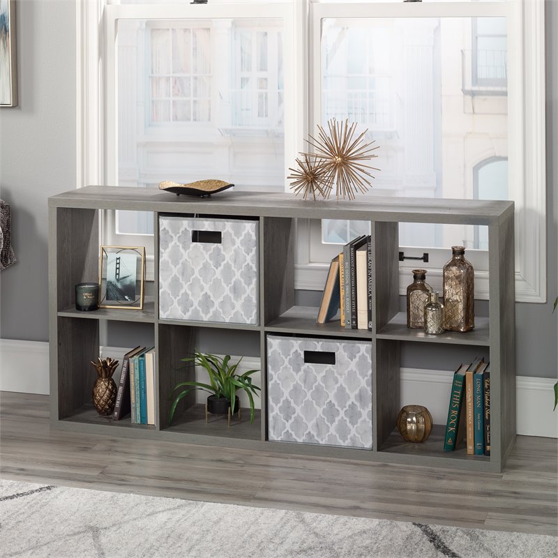 Bowery Hill Modern Engineered Wood 8-Cube Organizer in Mystic Oak