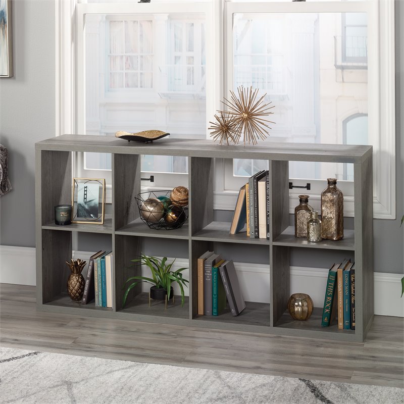 Bowery Hill Modern Engineered Wood 8-Cube Organizer in Mystic Oak