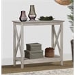 Bowery Hill Modern Farmhouse Console Table in Washed Gray Finish