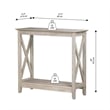 Bowery Hill Modern Farmhouse Console Table in Washed Gray Finish