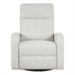 Bowery Hill Fabric Power Swivel Glider Recliner in Cream