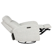 Bowery Hill Fabric Power Swivel Glider Recliner in Cream