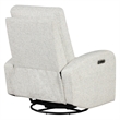Bowery Hill Fabric Power Swivel Glider Recliner in Cream