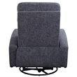Bowery Hill Fabric Power Swivel Glider Recliner in Black