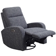 Bowery Hill Fabric Power Swivel Glider Recliner in Black