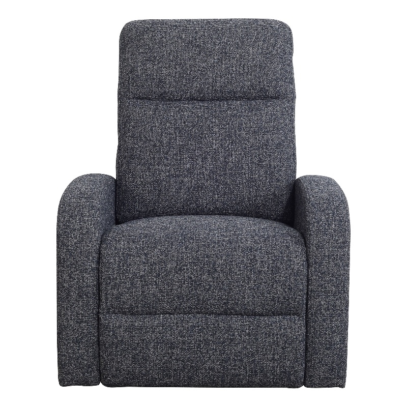 Bowery Hill Fabric Power Swivel Glider Recliner in Black