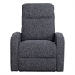 Bowery Hill Fabric Power Swivel Glider Recliner in Black