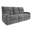 Bowery Hill Contemporary Fabric Power Sofa in Bizmark Gray