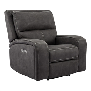 bowery hill contemporary fabric power zero gravity recliner