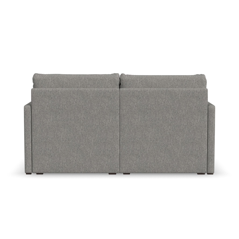 Bowery Hill Modern Gray Finish Loveseat with Performance Fabric