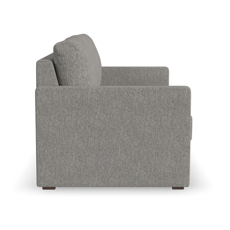 Bowery Hill Modern Gray Finish Loveseat with Performance Fabric