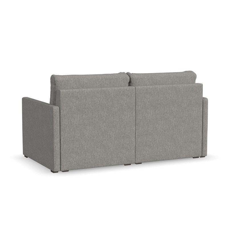 Bowery Hill Modern Gray Finish Loveseat with Performance Fabric