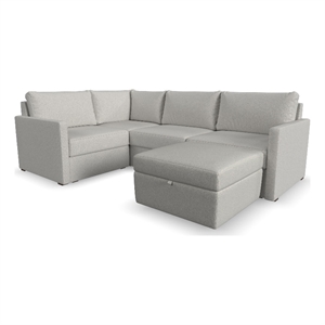 Bowery Hill Modern Beige 4 Sectional with Performance Fabric