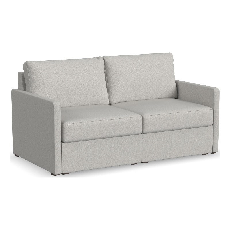 Bowery Hill Modern Beige Loveseat with with Performance Fabric