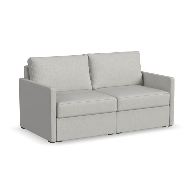Bowery Hill Modern Beige Loveseat with with Performance Fabric