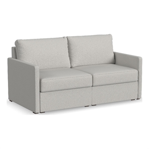 Bowery Hill Modern Beige Loveseat with with Performance Fabric