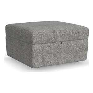 Bowery Hill Modern Gray Storage Ottoman with Performance Fabric