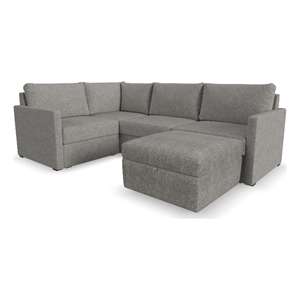 Bowery Hill Modern Gray 4 Seat Sectional with Performance Fabric