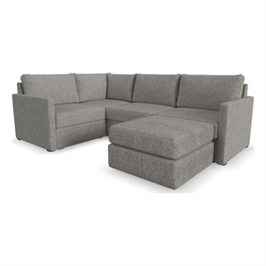 Bowery Hill Modern Gray 4 Seat Sectional with Performance Fabric