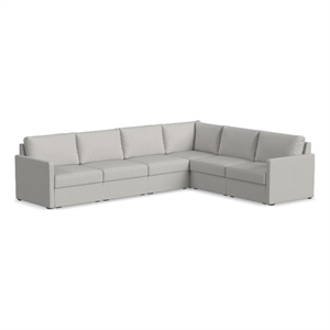 Bowery Hill Modern Beige 6 Seat Sectional with Performance Fabric