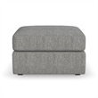 Bowery Hill Gray Square Bumper Ottoman with Performance Fabric