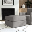 Bowery Hill Gray Square Bumper Ottoman with Performance Fabric