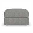 Bowery Hill Gray Square Bumper Ottoman with Performance Fabric