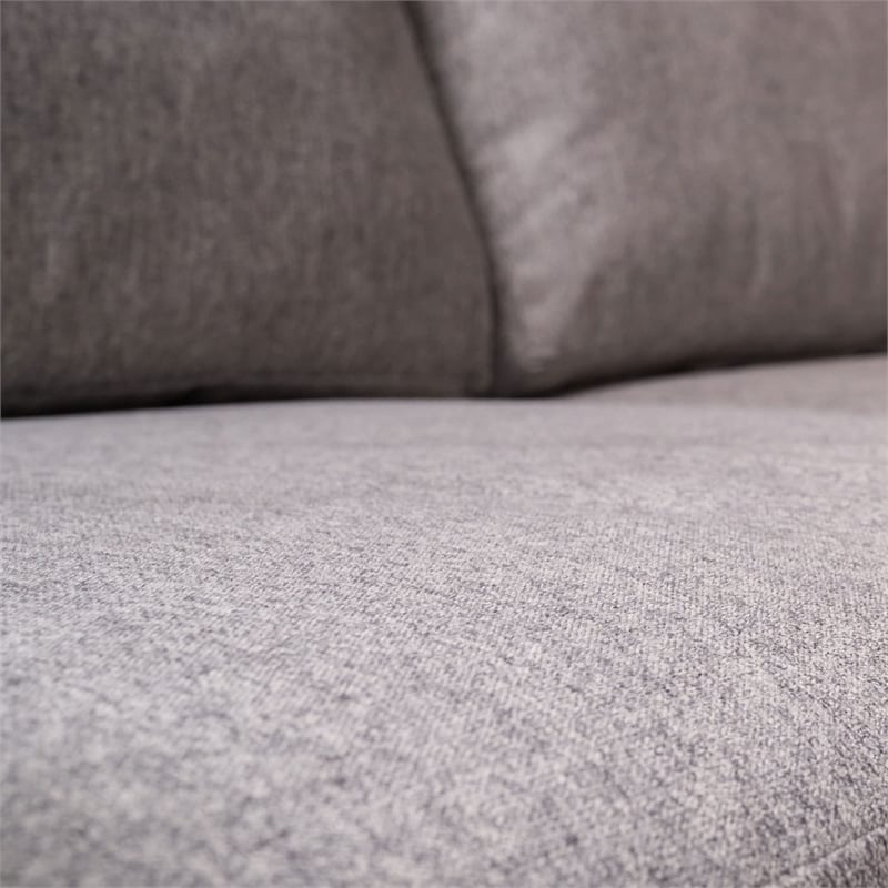 Bowery Hill Gray 3 Seat Sofa and Ottoman with Performance Fabric
