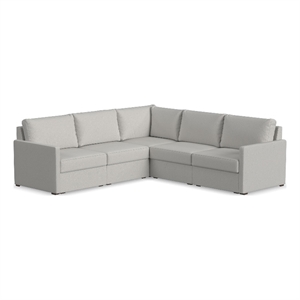 Bowery Hill Beige 5 Seat Modular Sectional Sofa with Performance Fabric